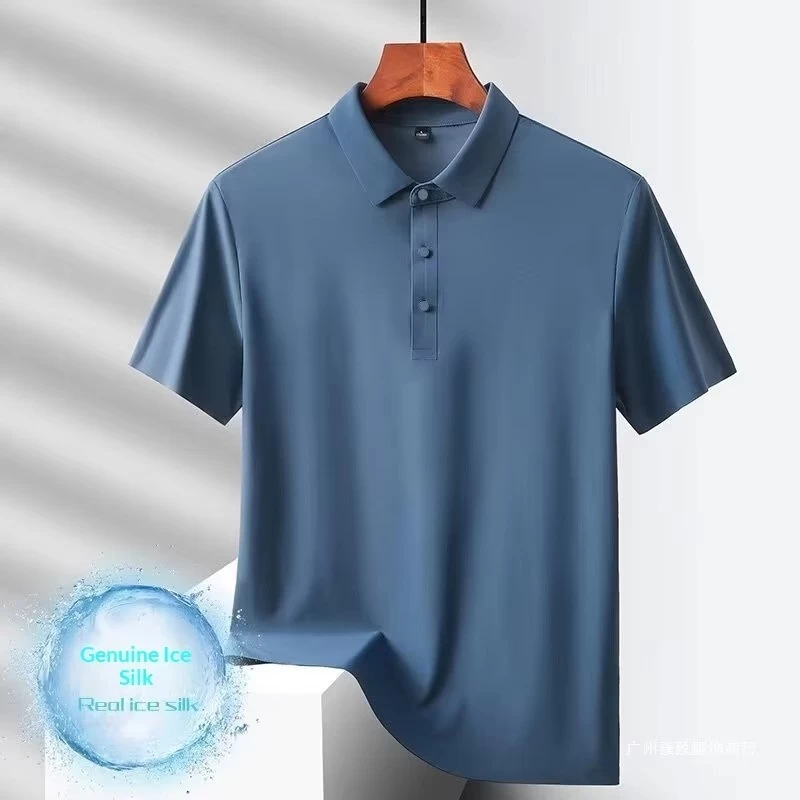 Men's Zip-Neck Polo Shirt — Pink Mother-of-Pearl Buttons, Slim Fit, Mercerised Cotton