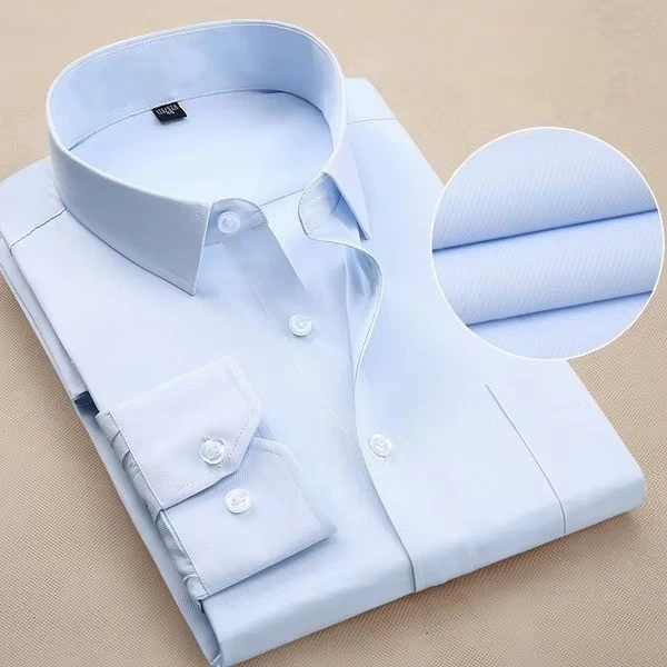 Men's Formal Dress Shirt — White Cutaway Collar, Slim Fit, 100% Cotton Poplin