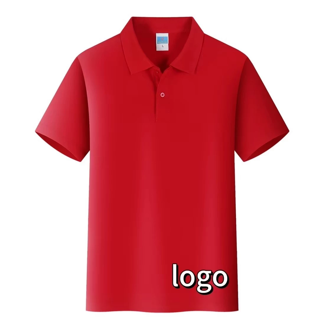 Men's Pique Polo Shirt — Pink French Cuff, Slim Fit, Cotton-Poly Pique